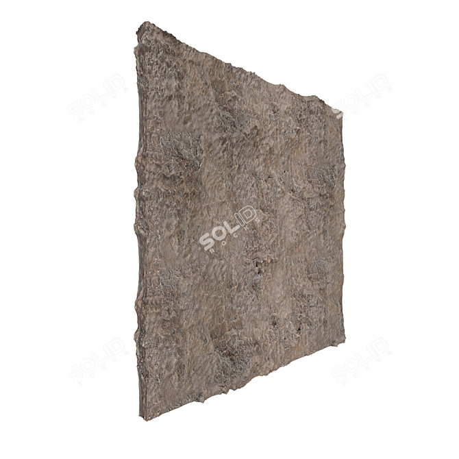 Rock Wall: High-Quality 3D Textured Panel 3D model image 1