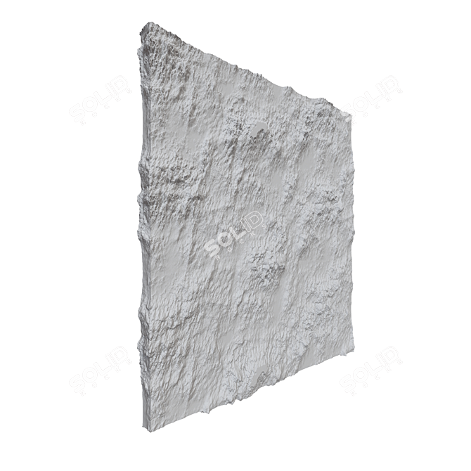 Rock Wall: High-Quality 3D Textured Panel 3D model image 3