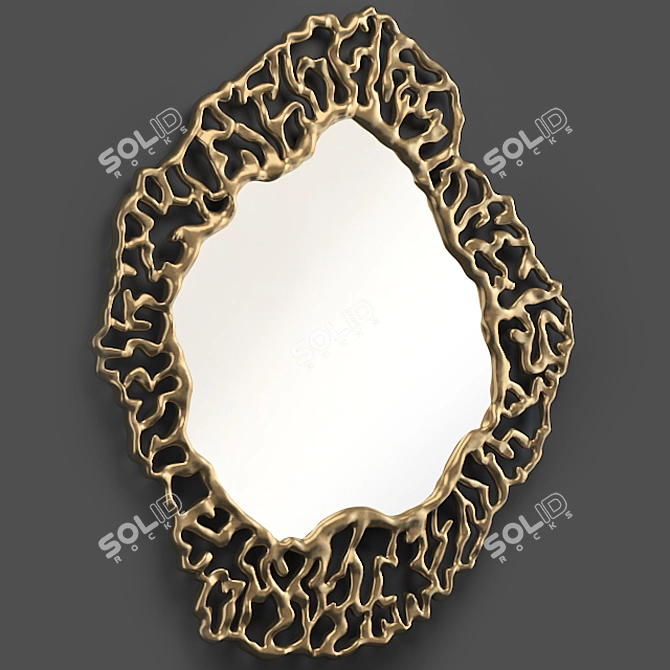 Elegant Filigree Mirror by Christopher Guy 3D model image 2