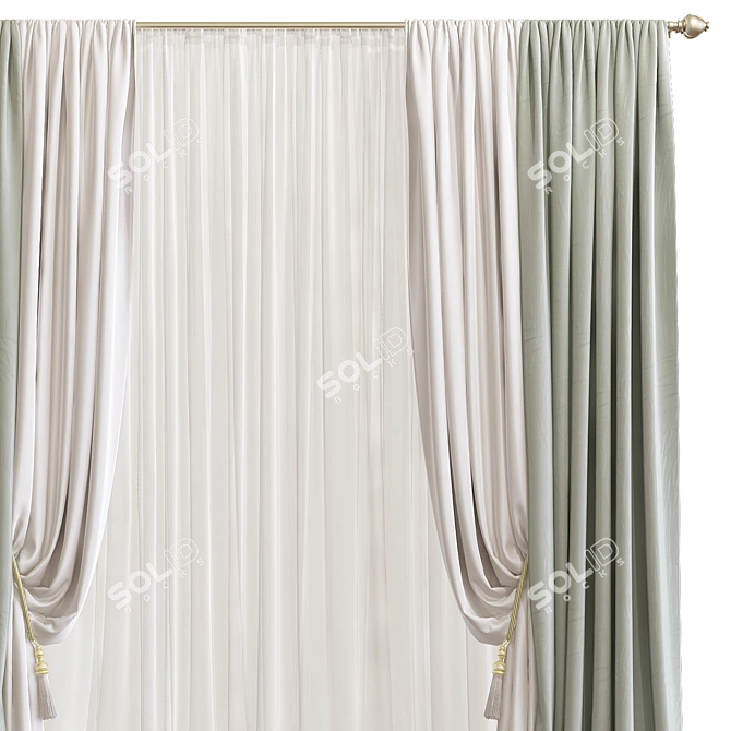 Versatile Curtain Design 3D model image 3