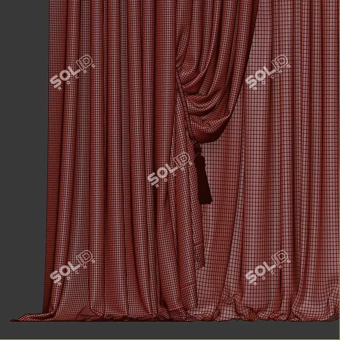 Versatile Curtain Design 3D model image 4