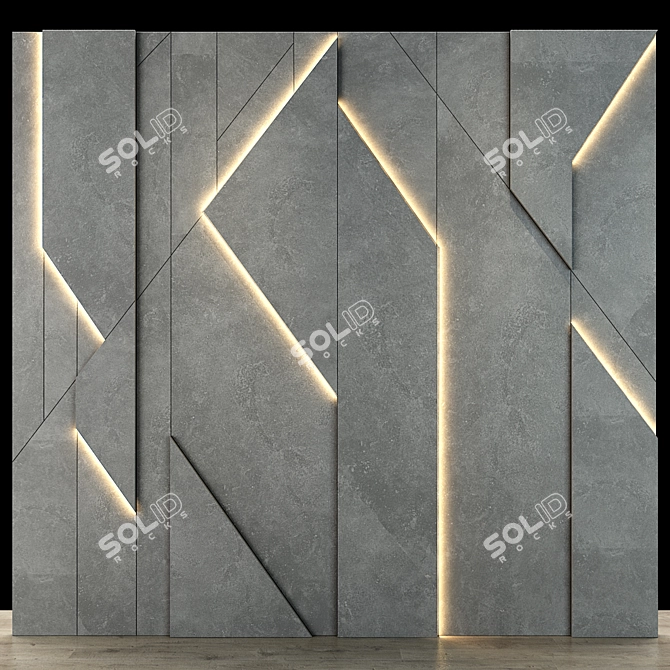 3D Decorative Wall Panel - Modernize Your Space 3D model image 1