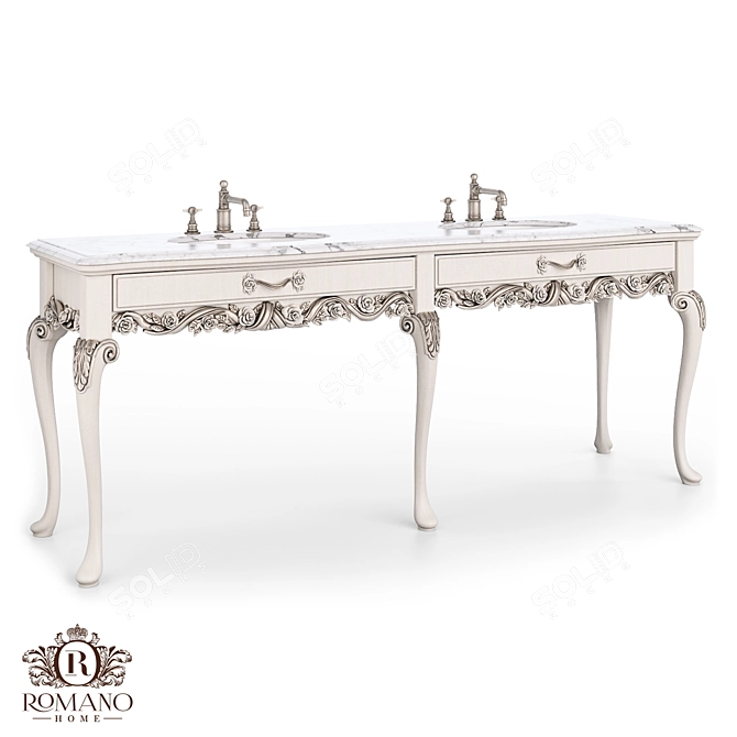 Handcrafted Bathroom Console by Romano Home 3D model image 1