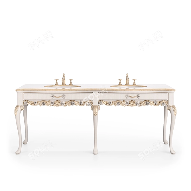 Handcrafted Bathroom Console by Romano Home 3D model image 2