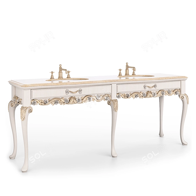 Handcrafted Bathroom Console by Romano Home 3D model image 3