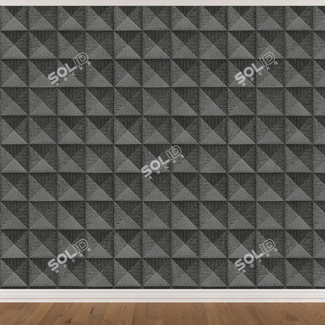 Seamless Wallpaper Set - 3 Color Collection 3D model image 3