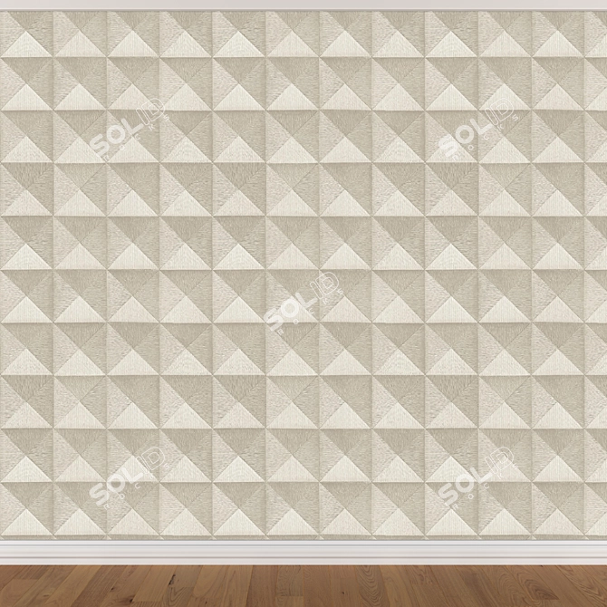 Seamless Wallpaper Set - 3 Color Collection 3D model image 4