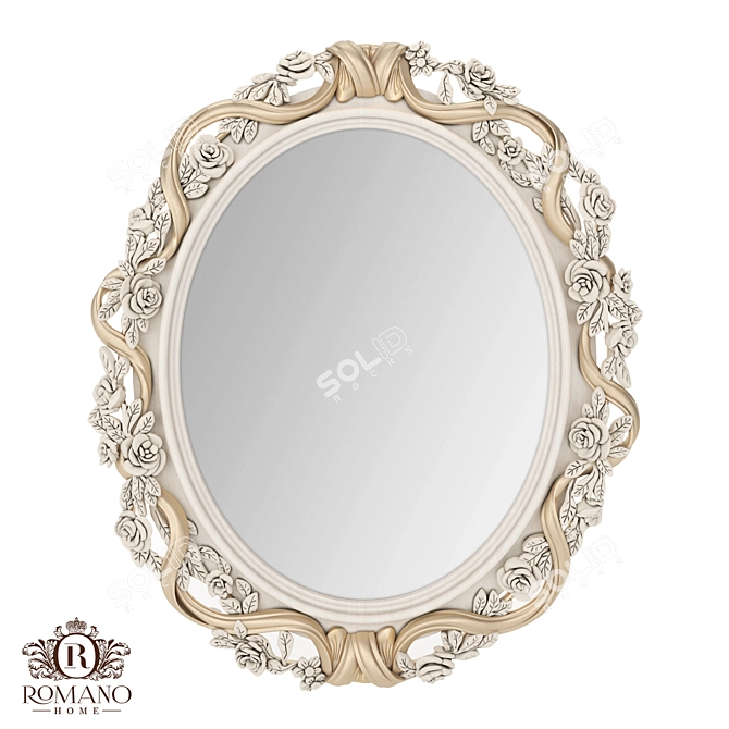 Elegant Handcrafted Nicole Mirror 3D model image 1