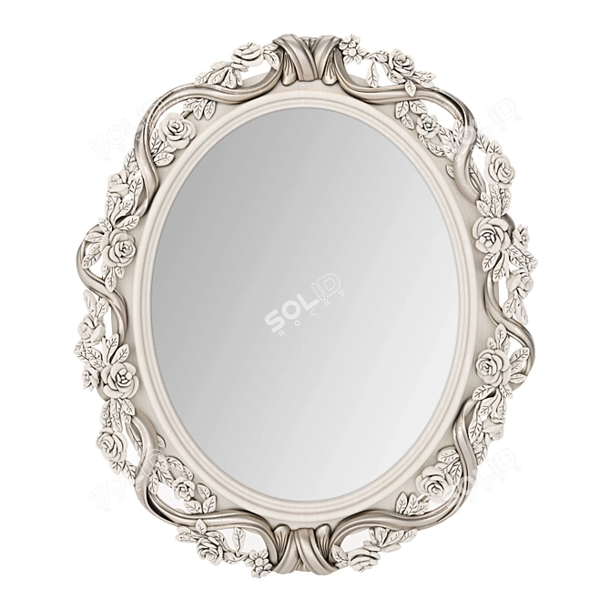 Elegant Handcrafted Nicole Mirror 3D model image 2