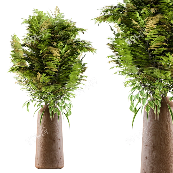 Elegant Branch Vase Bouquet 3D model image 1