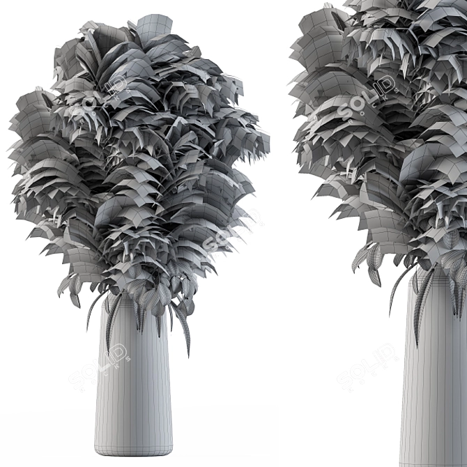 Elegant Branch Vase Bouquet 3D model image 3