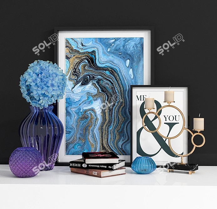 Elegant Decorative Set 3D model image 1