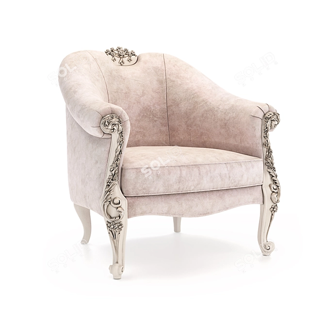 Title: Handcrafted Madeline Armchair by Romano Home 3D model image 3