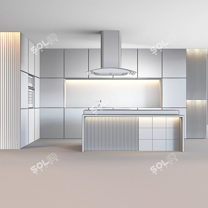 Stunning Contemporary Kitchen Design 3D model image 10