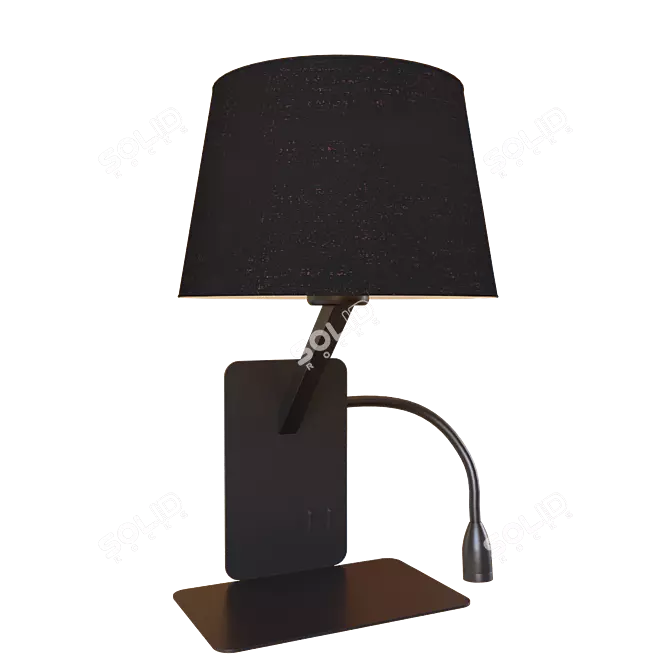 Modern Black Loft Pendant Light 3D model image 1