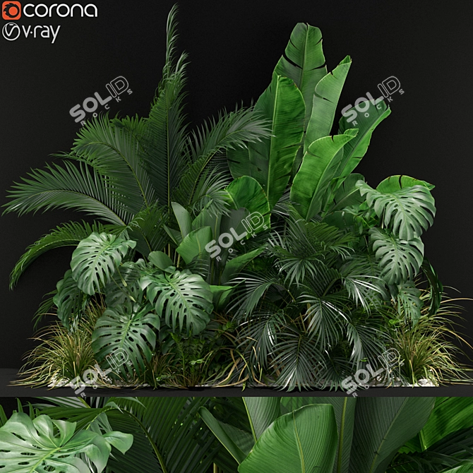 Botanical Bliss: 357 Plant Collection 3D model image 1