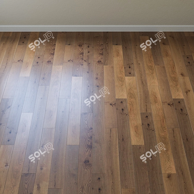 HARO 3500 HDF Oak Brown Universal Plank 3D model image 2