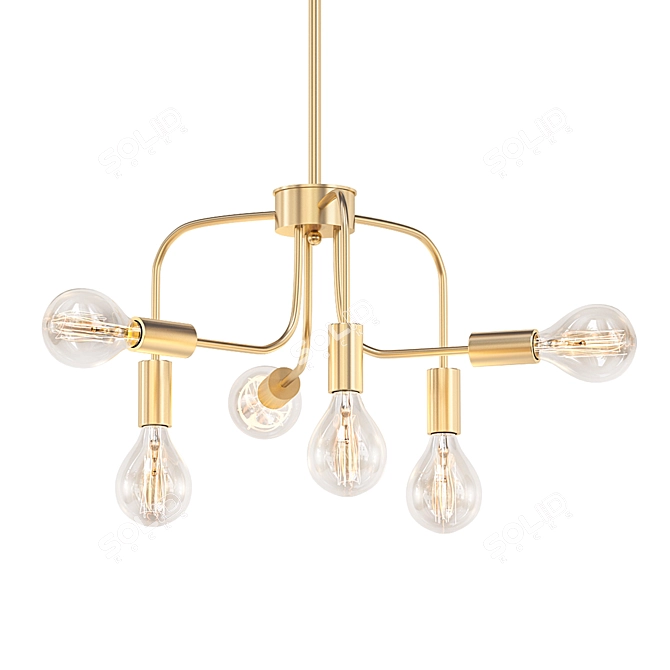 Industrial Avion Pendant Light 3D model image 1