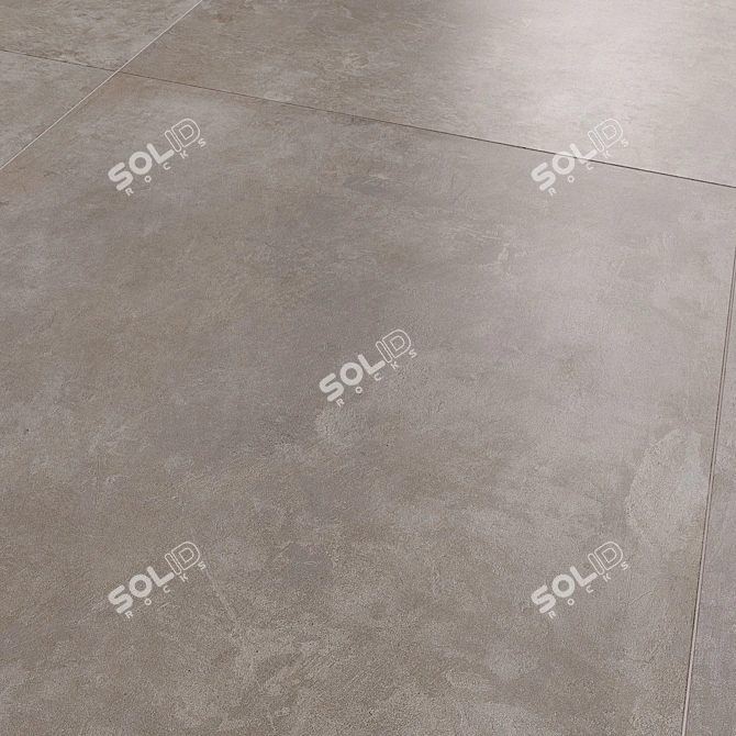 Pacific Gray Matte Floor Tiles 3D model image 3