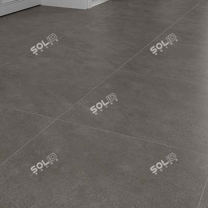 Galo Dark Gray Floor Tile Collection 3D model image 2