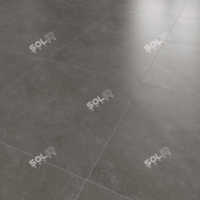 Galo Dark Gray Floor Tile Collection 3D model image 3