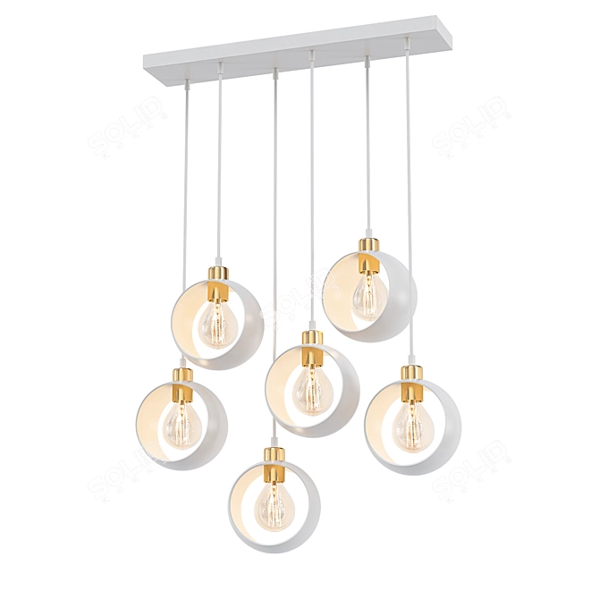 Modern Metal Pendant Light 3D model image 1