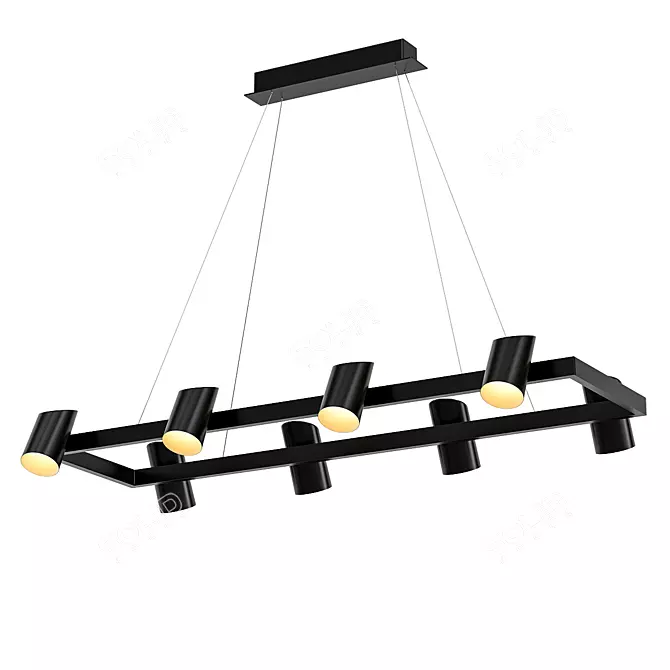 Elegant Zoom Pendant Light 3D model image 1