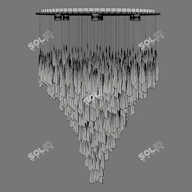 Elegant Reversible Chandelier 3D model image 2