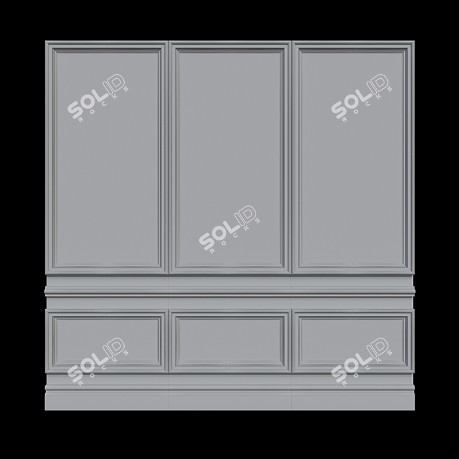 Stylish 3D Wall Panel 3D model image 3