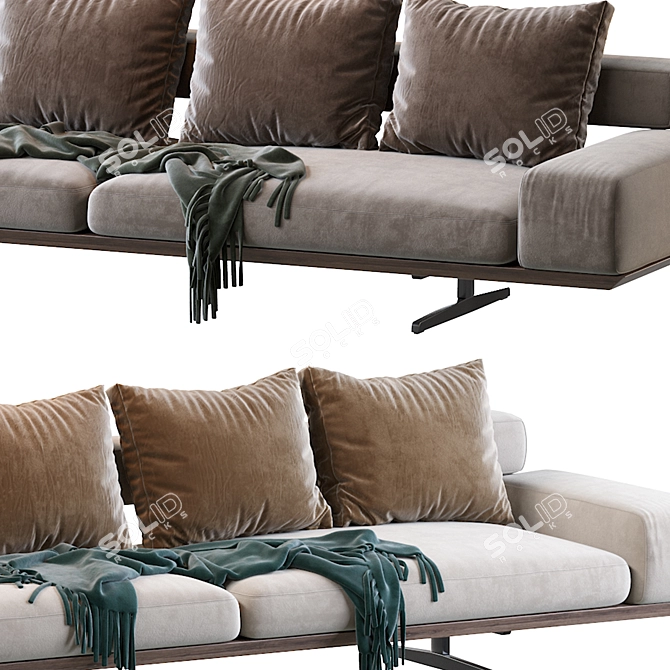 Elegant Wing Sofa by Flexform 3D model image 3