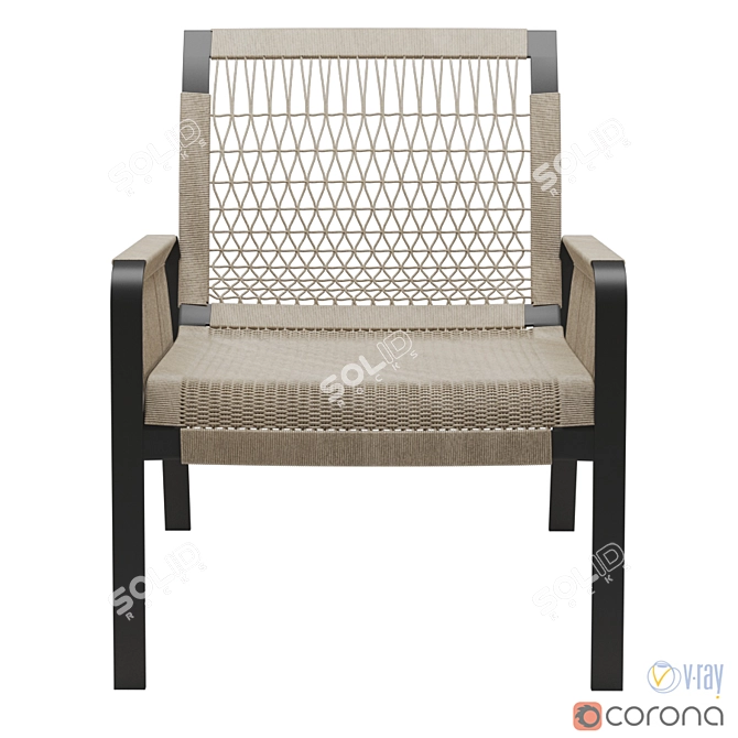 Sleek Caracal Lounge Chair: Luxury and Style 3D model image 2
