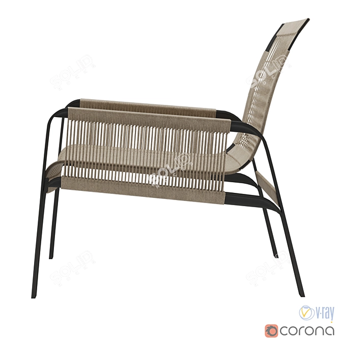 Sleek Caracal Lounge Chair: Luxury and Style 3D model image 3