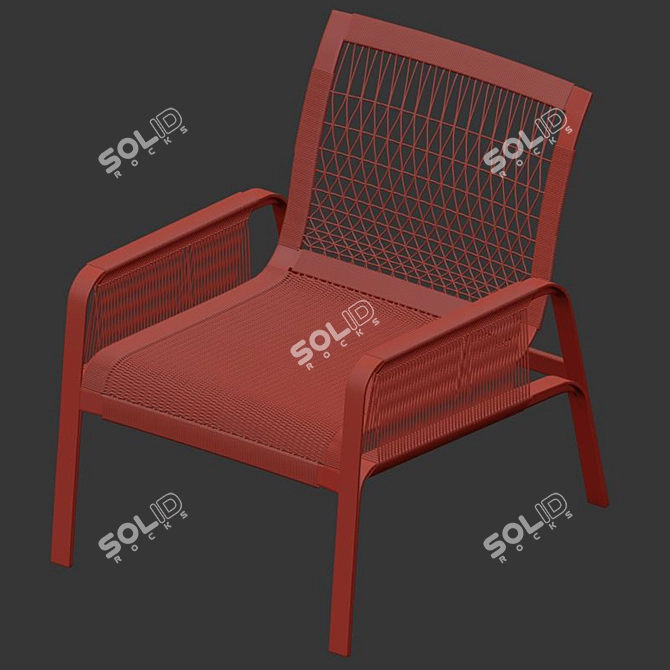 Sleek Caracal Lounge Chair: Luxury and Style 3D model image 4