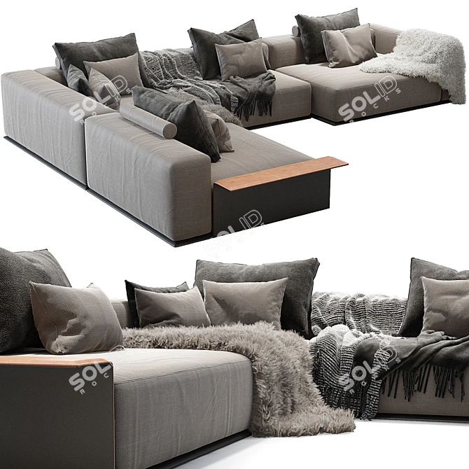 Modern Comfort: Westside Sofa 3D model image 1