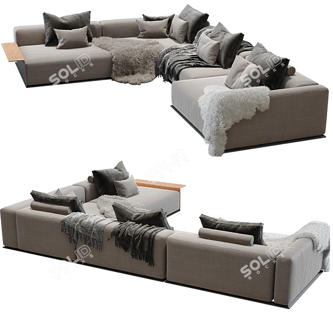 Modern Comfort: Westside Sofa 3D model image 3