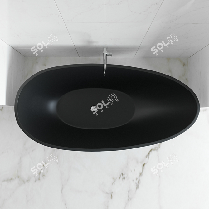 Elegant Patterned Bath KKR-B068-A 3D model image 3