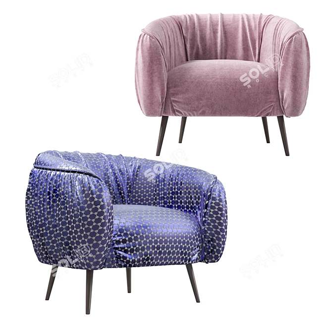 Elegant Hamilton Conte-Oleg Armchair 3D model image 3