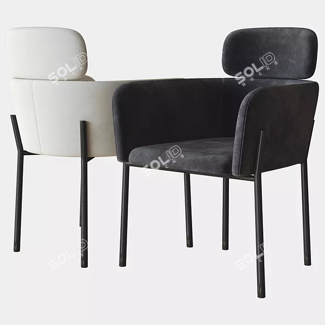 Modern Angers Chair by Deep House 3D model image 1