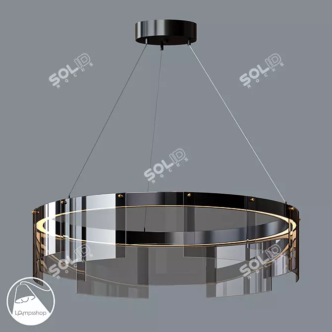 Elegant ODRI Chandelier 80cm 3D model image 1