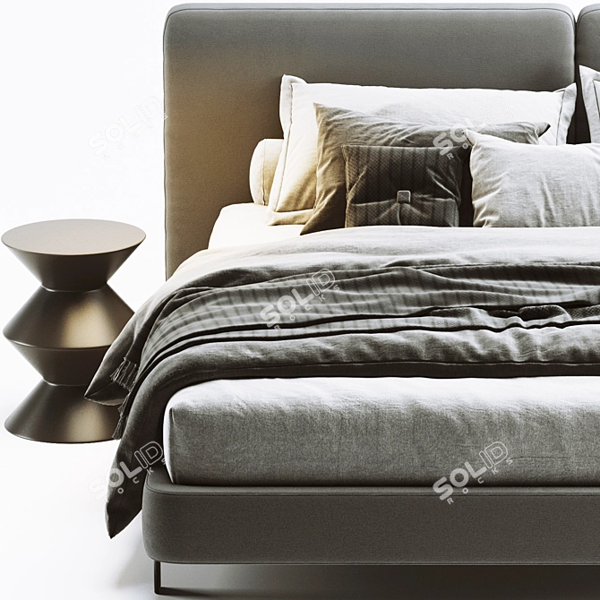 Modern Minotti Tatlin Cover Bed 3D model image 6