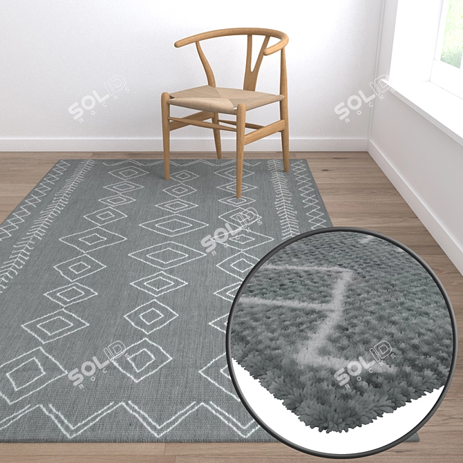 Title: Luxury Rug Set 1304 3D model image 5