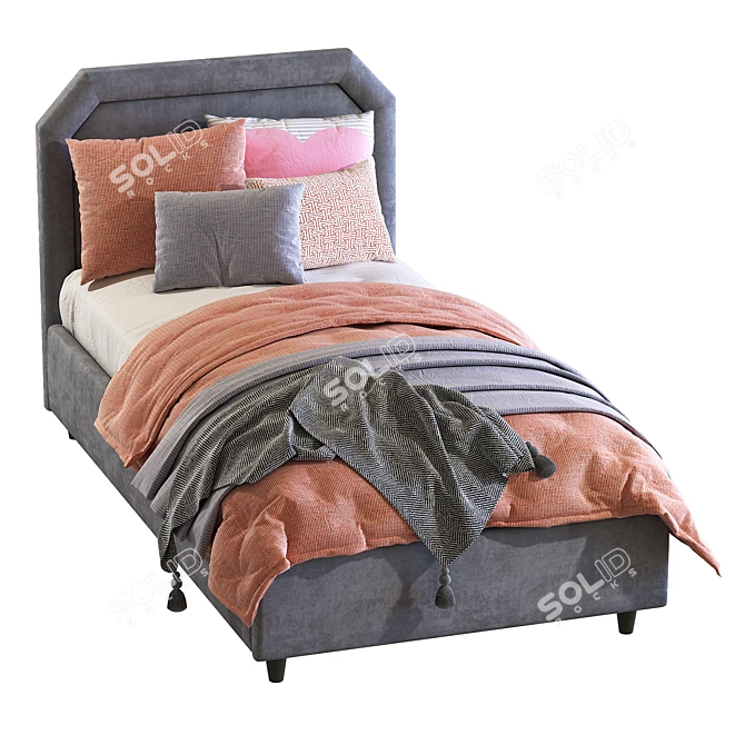 Elegant Bed Camille Con Gonna - Twils 3D model image 4