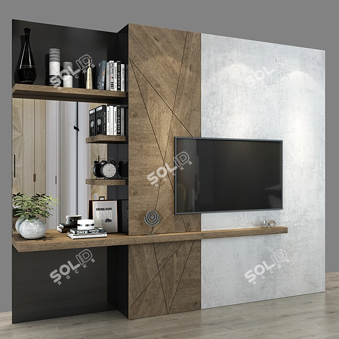 Sleek TV Stand | Elegant Storage 3D model image 2