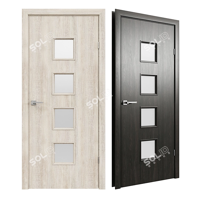 Mario Rioli Pronto 604 Interior Door + Morelli DIY Handle 3D model image 1