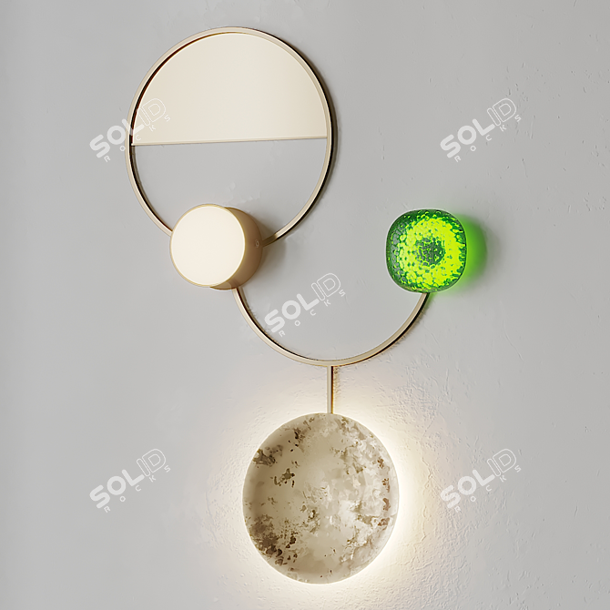 Elegant GIOIELLI 02 Wall Sconce 3D model image 1