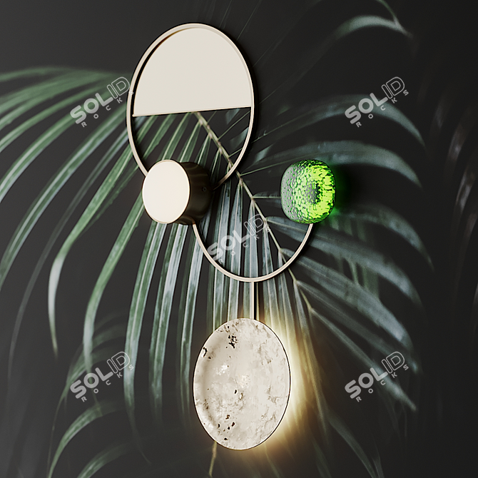 Elegant GIOIELLI 02 Wall Sconce 3D model image 2