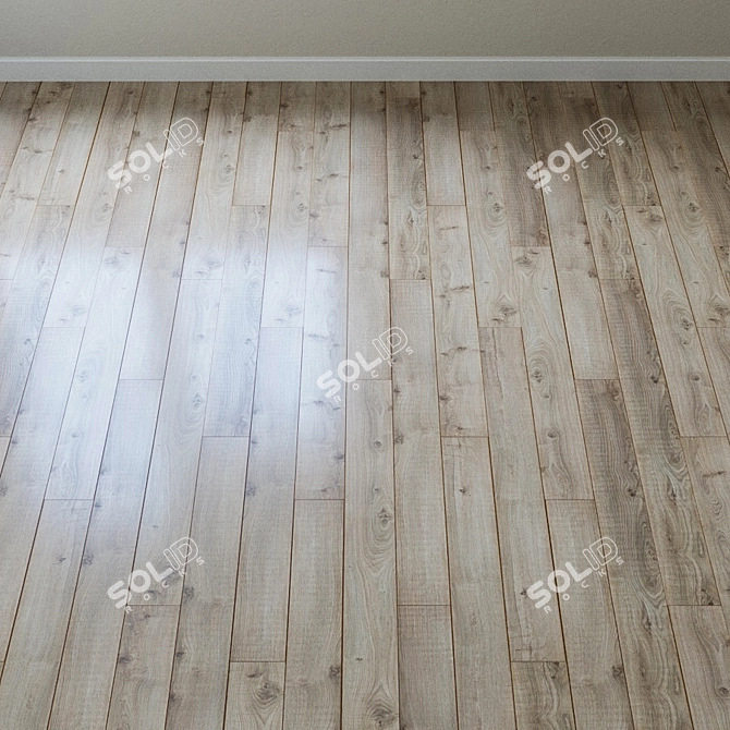 French Oak Chevron Laminate 3D model image 2