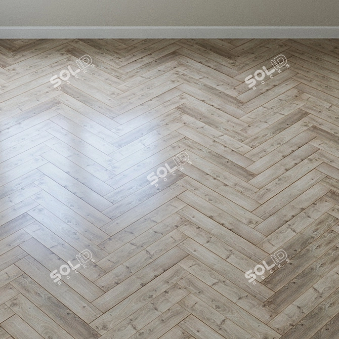 French Oak Chevron Laminate 3D model image 4