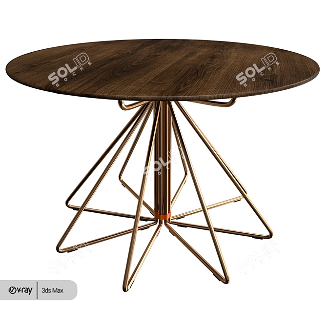Geometric Millimeter Table with V-Ray Render 3D model image 1