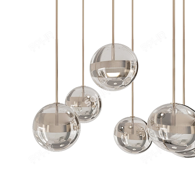 Bubble Glow Ceiling Lamp 3D model image 1